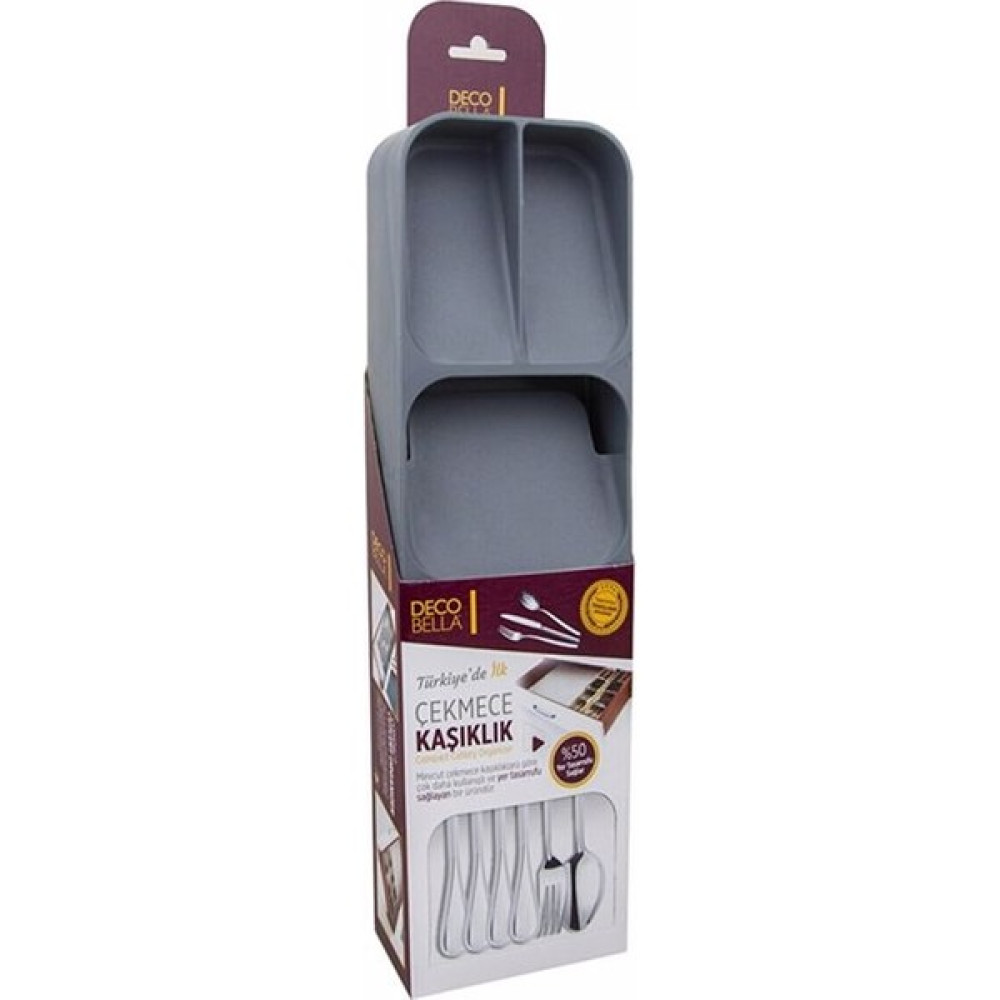 Marvella Comfortline Çekmece İçi Kaşıklık Çatal Kaşık Düzenleyici 5 Bölmeli - renk - Gri Pratik Mutfak Gereçleri Fiyatı
