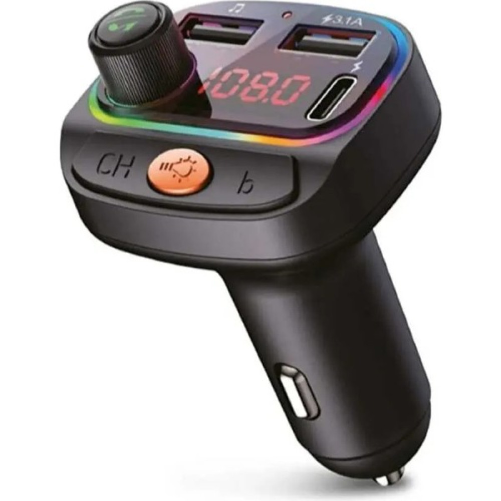 Marvers Aft-08 3.1 Amper Araç Içi Bluetooth Modulatör - Araç Içi Çakmaklık Şarj Type-C Aft-08 Fm Transmitter Oto Transmitterleri Fiyatı