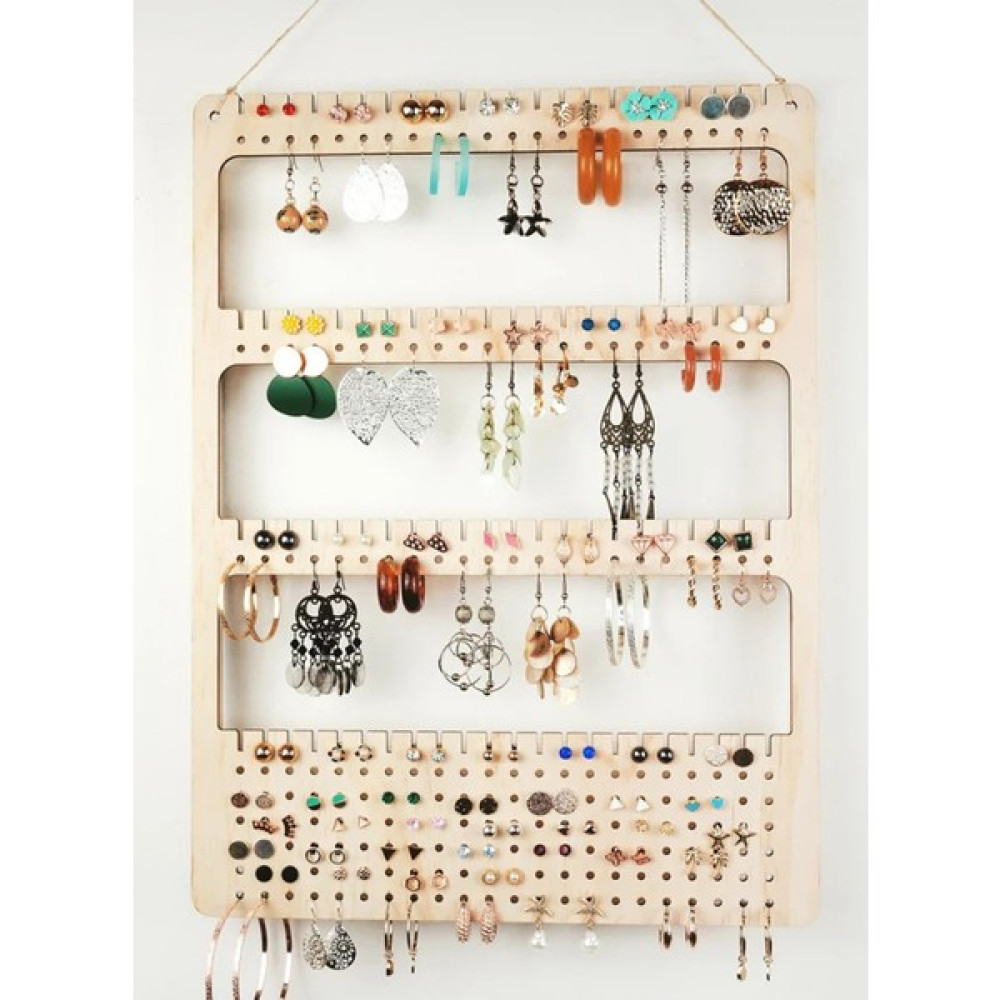 Marwin Craft Şık ve Fonksiyonel Ahşap Küpe Organizer, Sade Tasarımlı Küpe - Takı Düzenleyici 24x30 Dresuar / Makyaj Masası Fiyatı