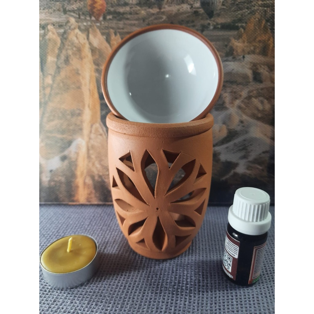 Mary Collection Lotus Model Toprak Buhurdanlık Set - Beyaz Diğer Fiyatı