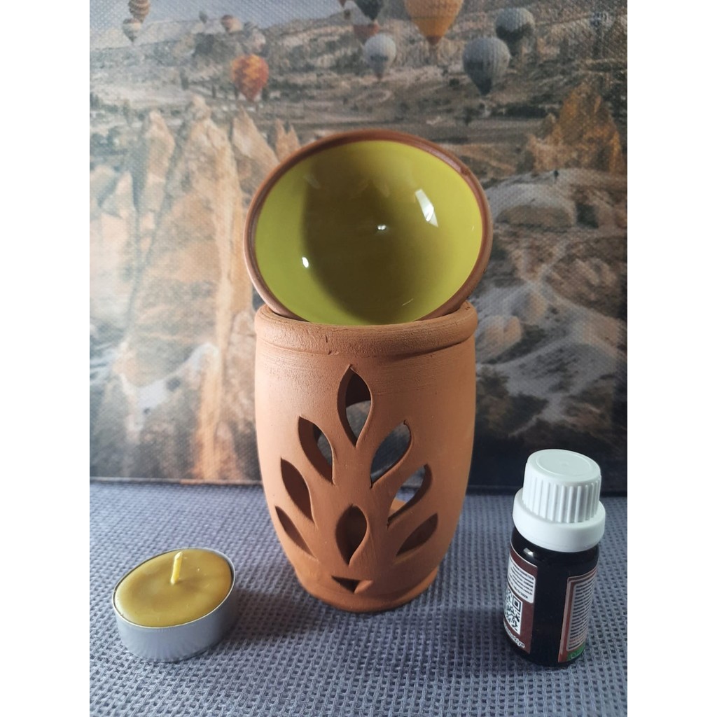 Mary Collection Yaşam Çiçeği Model Toprak Buhurdanlık Set - Sarı Diğer Fiyatı