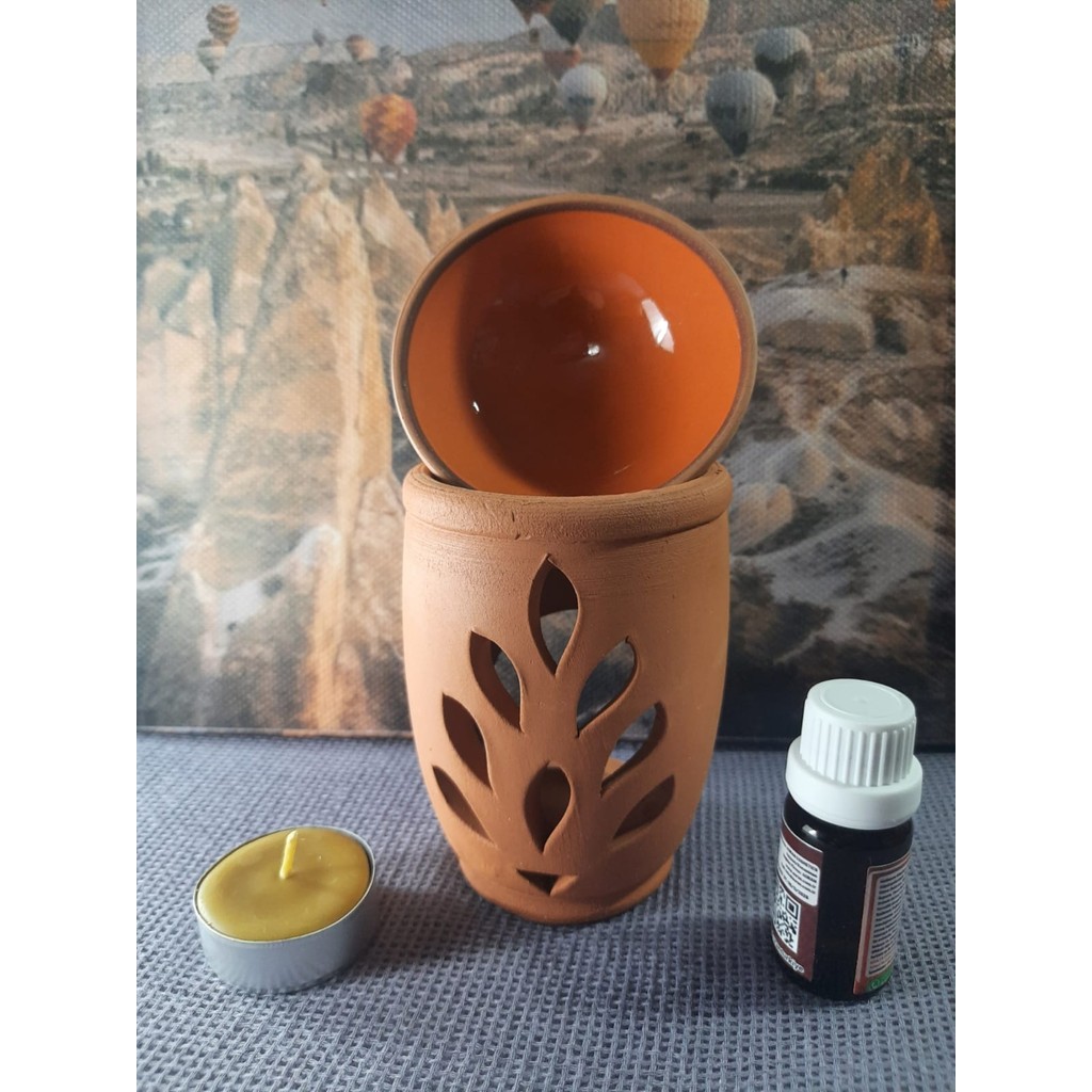 Mary Collection Yaşam Çiçeği Toprak Buhurdanlık Set - Turuncu Diğer Fiyatı