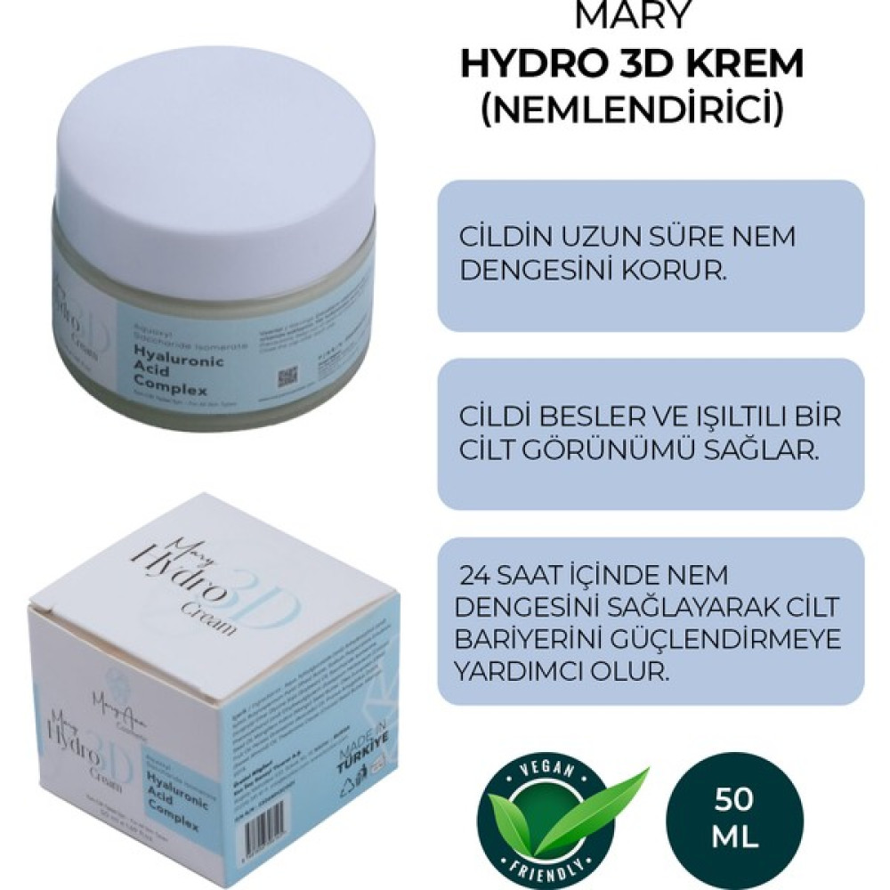 Mary Hydro 3D Cream Hyaluronic Acid Complex Nemlendiriciler Fiyatı