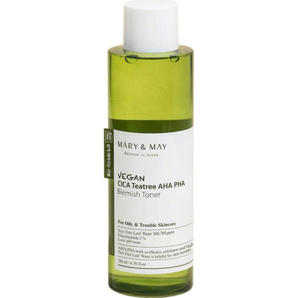Mary & May Mary And Mayy Vegan Cica Tea Tree Aha Pha Blemish Leke Karşıtı Toner 200ML Cilt Temizleme ve Peeling Fiyatı