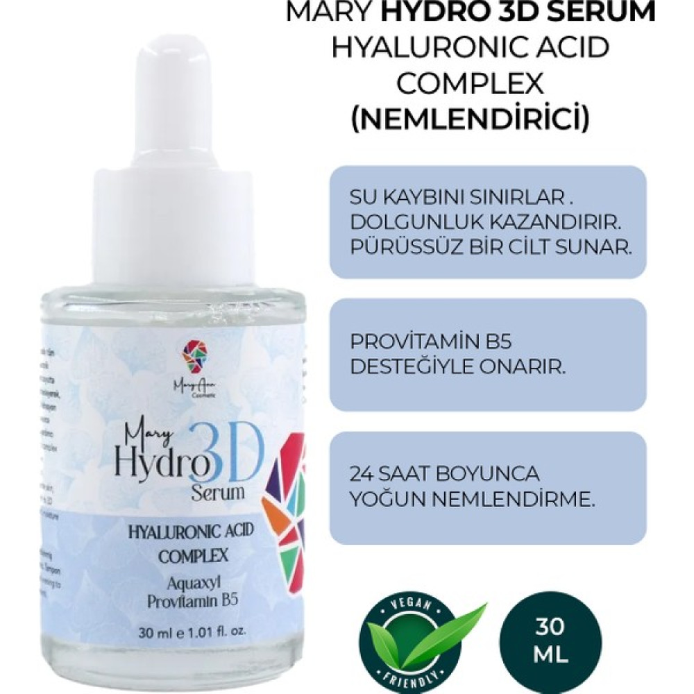 Maryann Hydro 3D Serum Hyaluronic Acid Complex Anti-Aging / Yaşlanma Karşıtı Fiyatı