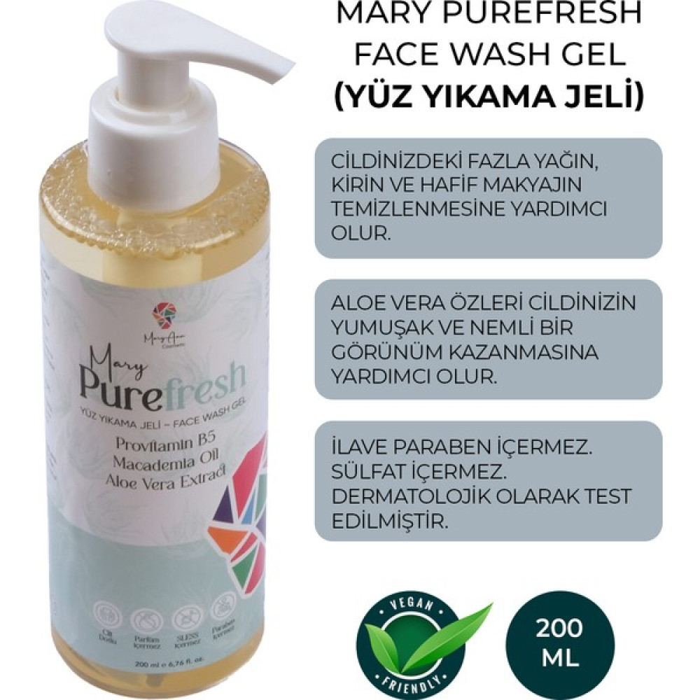 Maryann Mary Purefresh Face Wash Gel / Yüz Yıkama Jeli Cilt Temizleme ve Peeling Fiyatı
