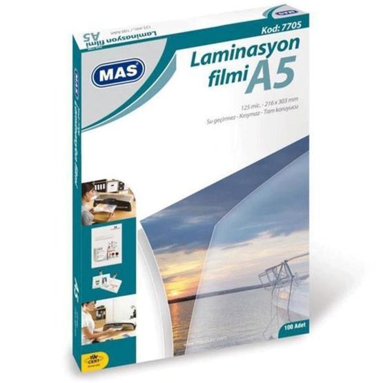 Mas 7705 A5 125 Micron 100 Adet Laminasyon Filmi Laminasyon Sistemi Fiyatı