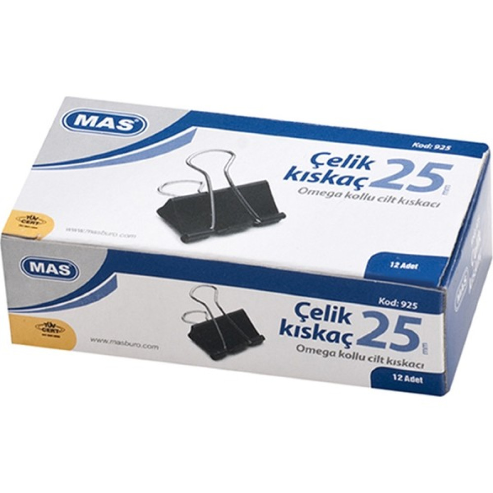 Mas 925 Çelik Kıskaç 25mm - Renkli Ataş Fiyatı