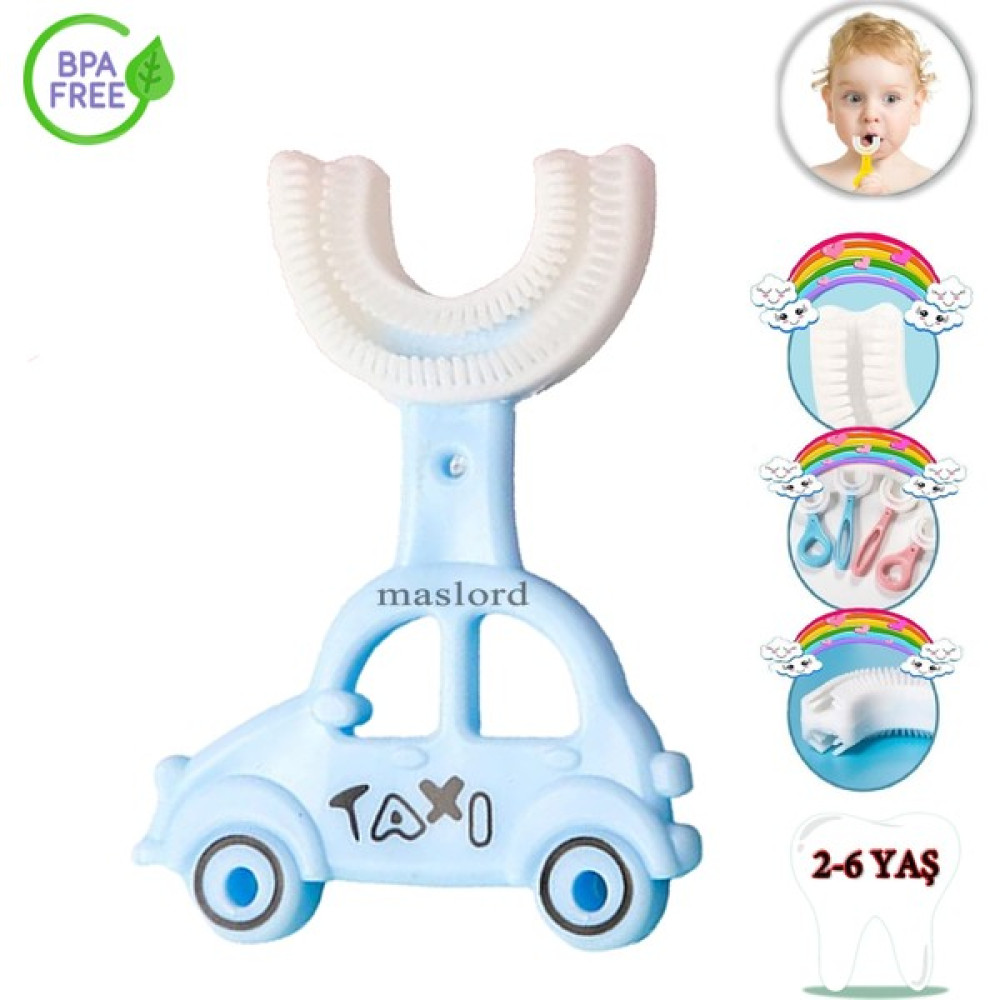 Mas Lord U Tipi Yeni Nesil Diş Fırçası - Mavi - Araba Model 2-6 Yaş Diş Fırçaları Fiyatı
