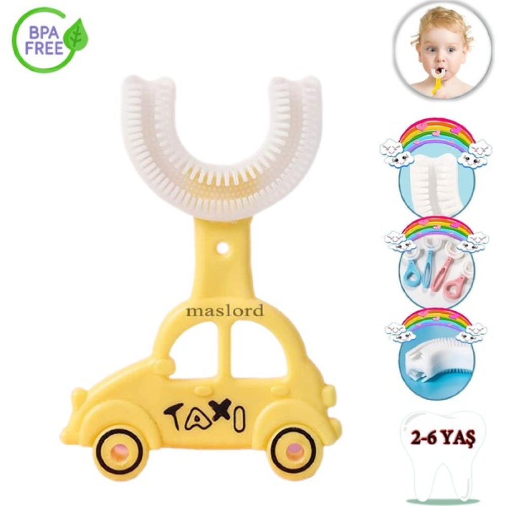 Mas Lord U Tipi Yeni Nesil Diş Fırçası - Sarı - Araba Model 2-6 Yaş Diş Fırçaları Fiyatı