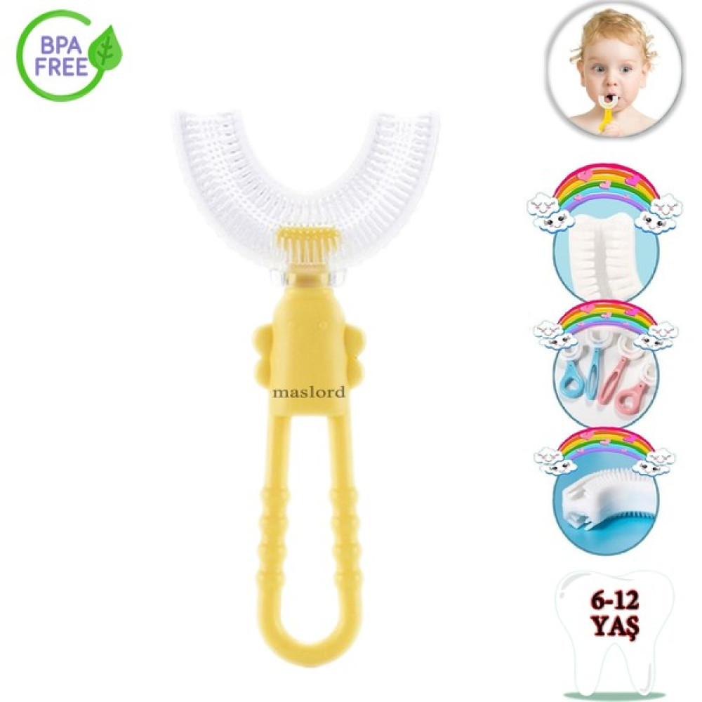 Mas Lord U Tipi Yeni Nesil Diş Fırçası - Sarı - Kelebek Model 6-12 Yaş Diş Fırçaları Fiyatı