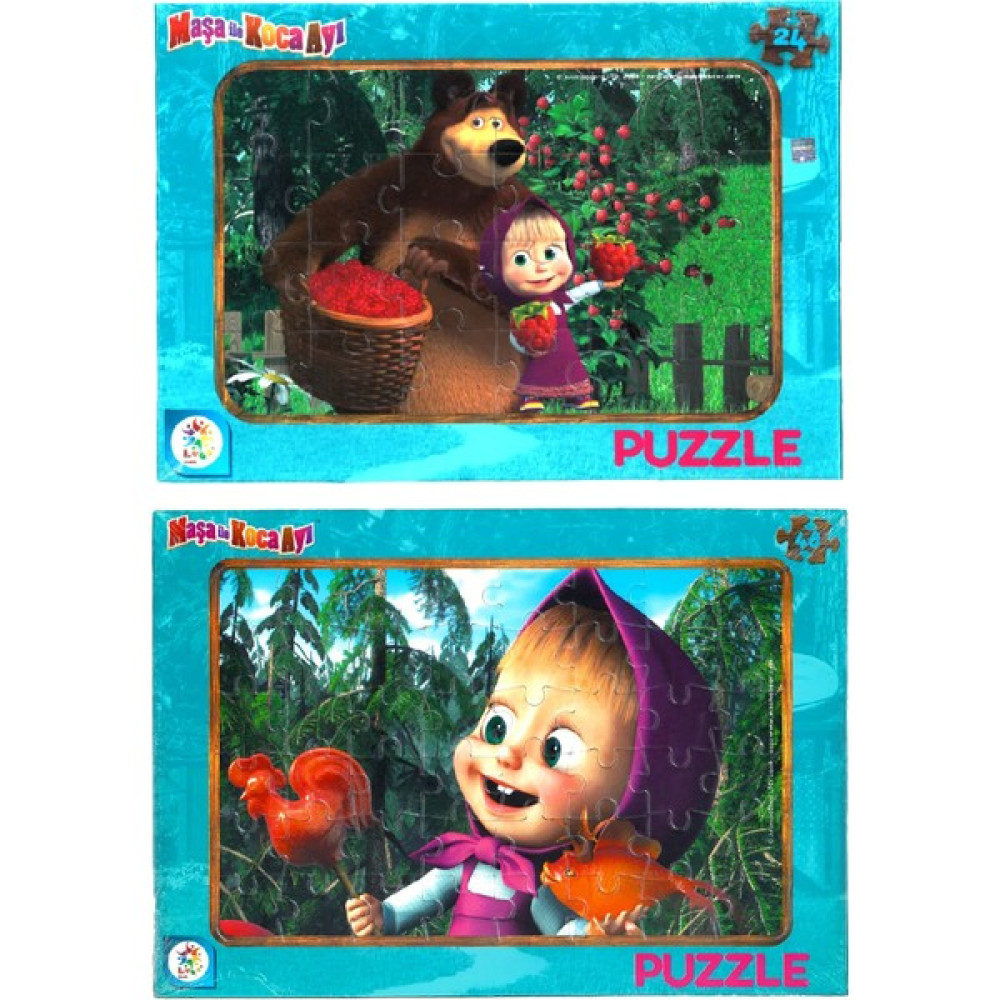 Maşa ile Koca Ayı 2'li Lisanslı Frame Puzzle/yapboz (24+48 Parça) Eğitici Oyuncak Fiyatı