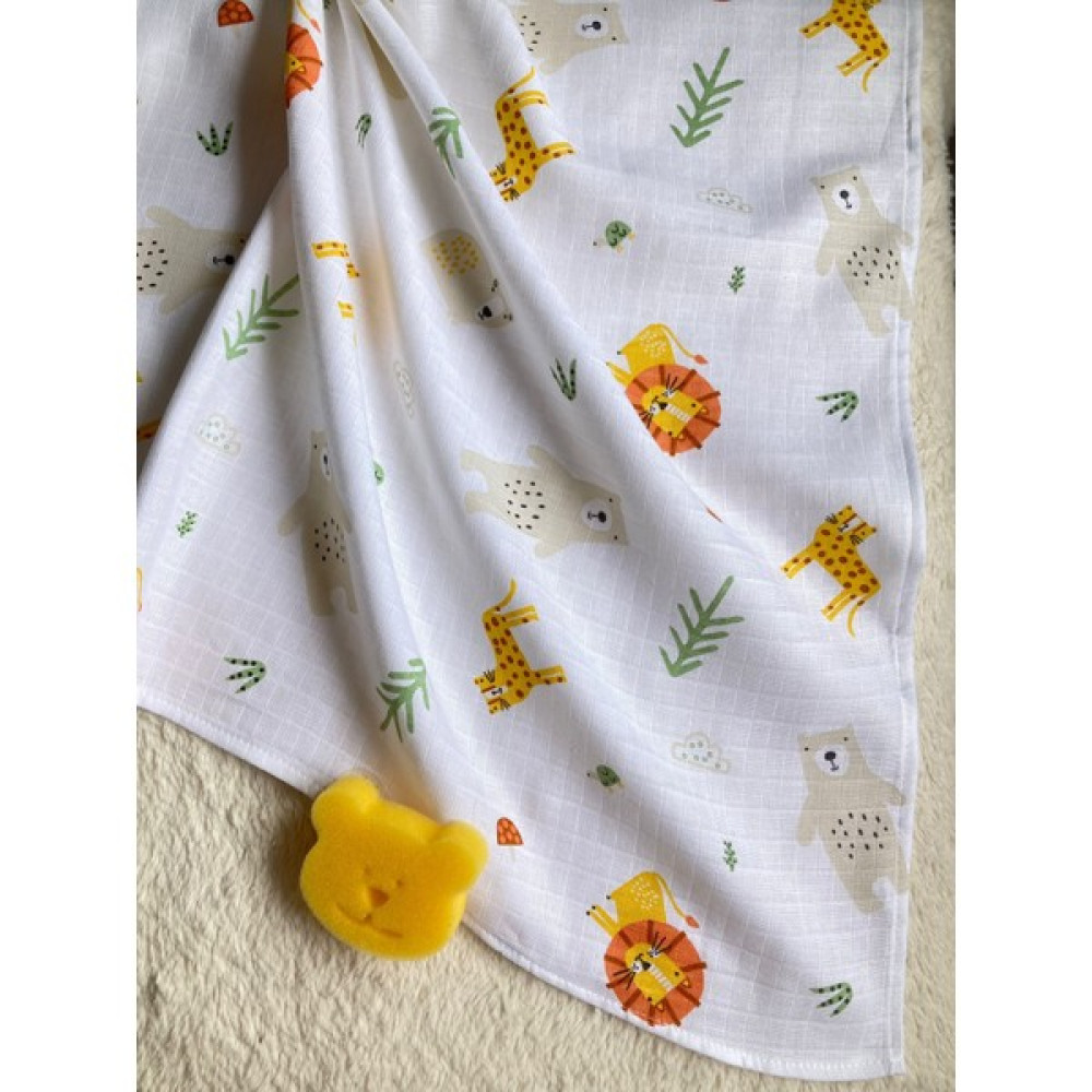 Masal Baby Kids Çok Amaçlı Müslin Örtü 85X75 cm Bebek & Çocuk & Yeni Doğan Safari Müslin Battaniye,müslin Bez Banyo Süngeri Hediye Bebek Battaniyesi Fiyatı