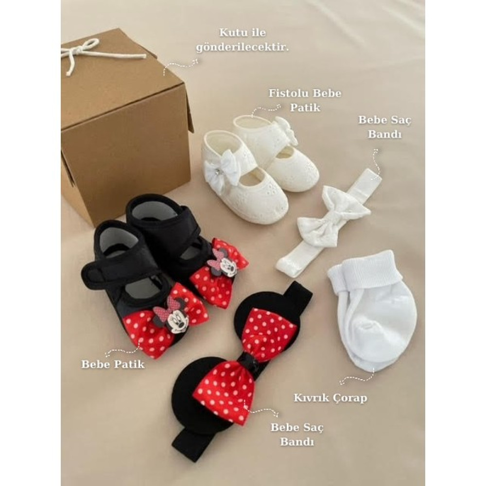 Masal Baby Kids Kız Bebek Desenli Patik / Yeni Doğan Hediyelik / Saç Bantlı Mevlüt Patiği Bebek Ayakkabısı Fiyatı
