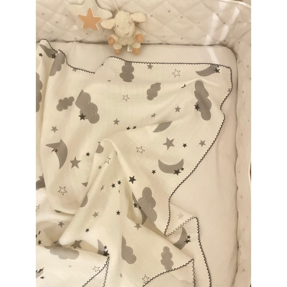 Masal Baby Kids Müslin Battaniye 80X90 cm / Müslin Örtü Bebek /çocuk/yenidoğan / Çok Amaçlı Müslin Bez / Gri Bulut / Müslin Omuz Bezi Hediye Bebek Battaniyesi Fiyatı