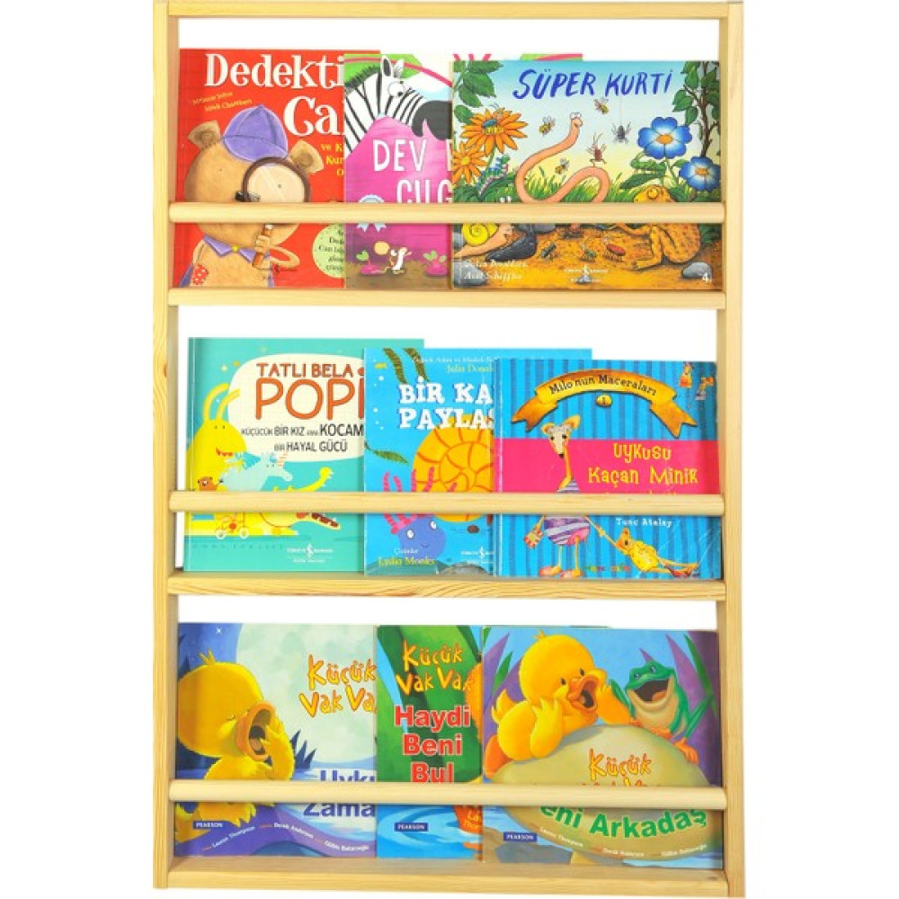 Masal Oyuncak Montessori 3 Raflı Kitaplık Kitaplık Fiyatı