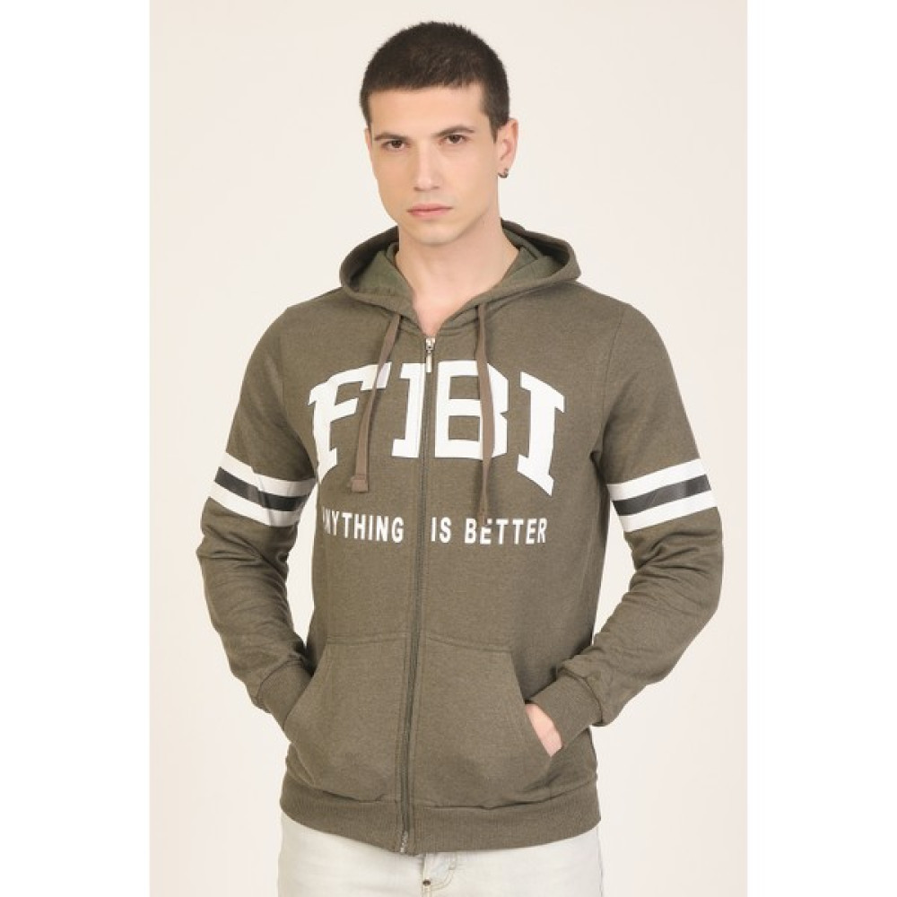 Mascarano Erkek Haki Kapüşonlu Fermuarlı Sweatshirt Erkek Sweatshirt Fiyatı