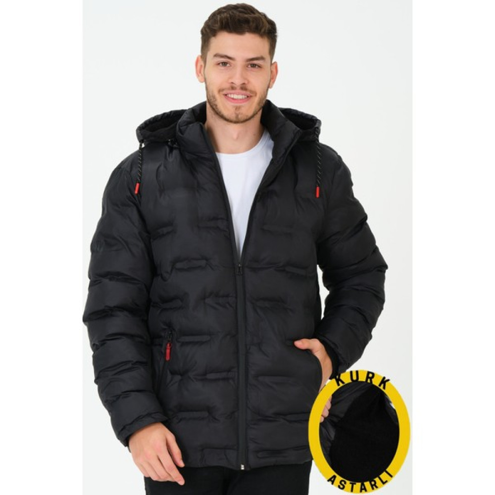 Mascarano Slim Fit Peluş Astarlı Çıkarılabilir Kapüşonlu Şişme Mont Erkek Bayan Mont Fiyatı