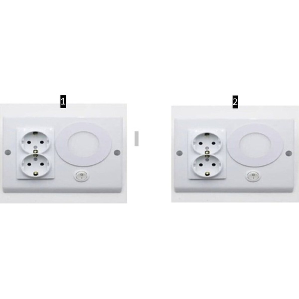 Masfitech Dolap & Tezgah Altı Prizli Aydınlatma 3 Watt (Beyaz Işık) - 2 Adet Prizler Fiyatı