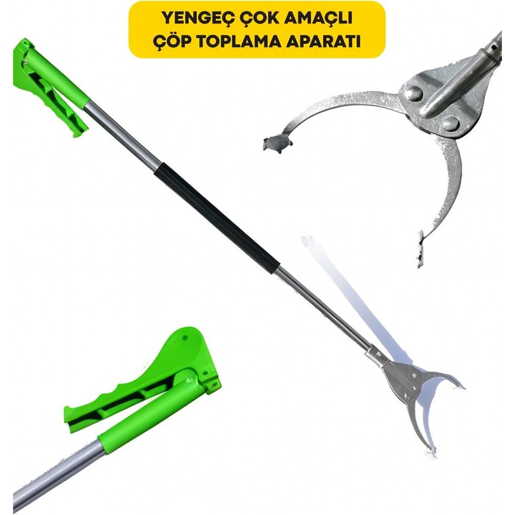 Masfitech Yengeç Çok Amaçlı Çöp Toplama Aparatı (Yıldız Ağızlı) - 75 cm - Yeşil Diğer Fiyatı