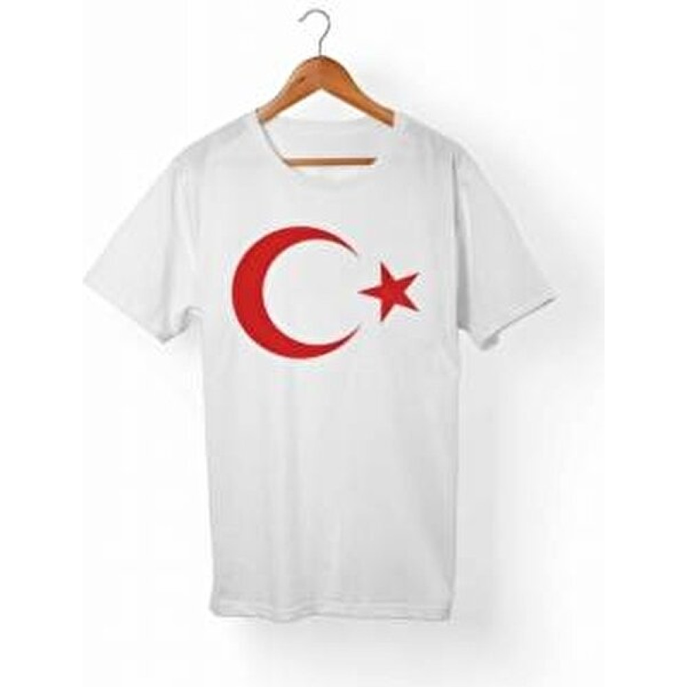 Masho Trend Beyaz Baskılı Ay Yıldız Tshirt 29 Ekim Cumhuriyet Bayramı Tişört 23 Nisan Tişörtü Erkek Çocuk T-shirt Fiyatı