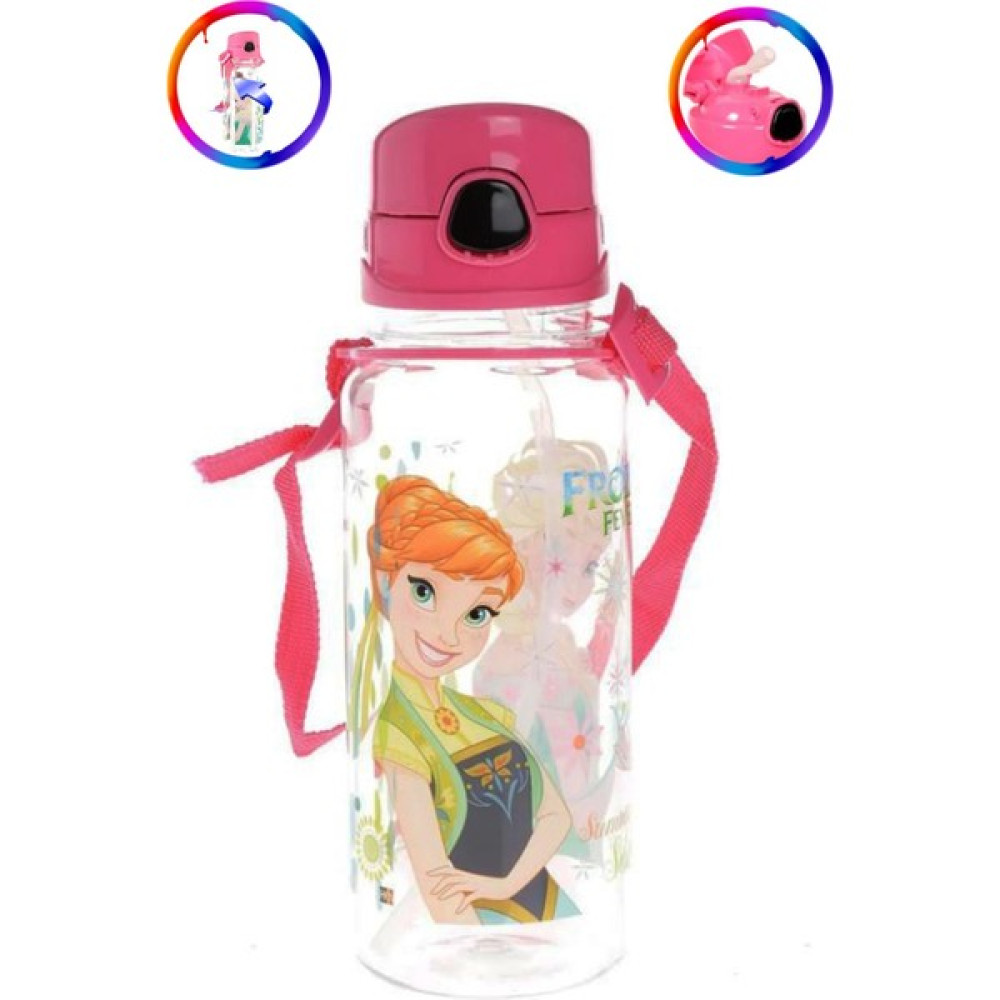 Masho Trend Frozen Şeffaf Matara 500ML - Anna Suluk - Lisanslı Frozen Matara - Pipetli Suluk - Elsa Matara - Karışık-Çok Renkli - 1 Adet Suluk Fiyatı