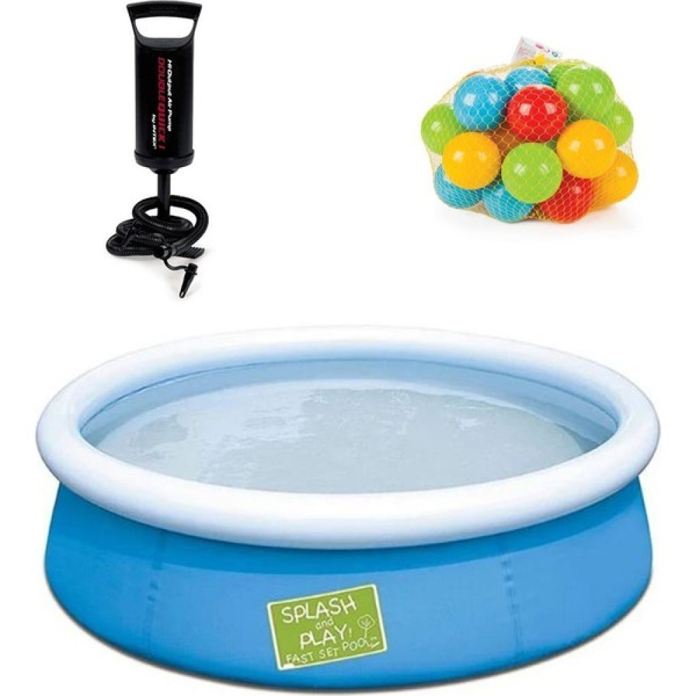 Masho Trend Mashotrend Kazan Şişme Havuz + Kutulu Pompa + Havuz Topu- Bestway 57241 Şişme Havuz - 152 cm Havuz Şişme Su Ürünleri Fiyatı