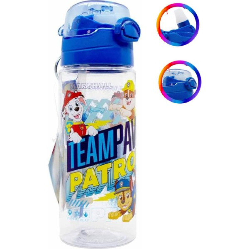 Masho Trend Paw Petrol Şeffaf Matara 500ML - Paw Petrol Suluk - Lisanslı Paw Petrol Matara - Pipetli Suluk - Karışık-Çok Renkli - 1 Adet Suluk Fiyatı