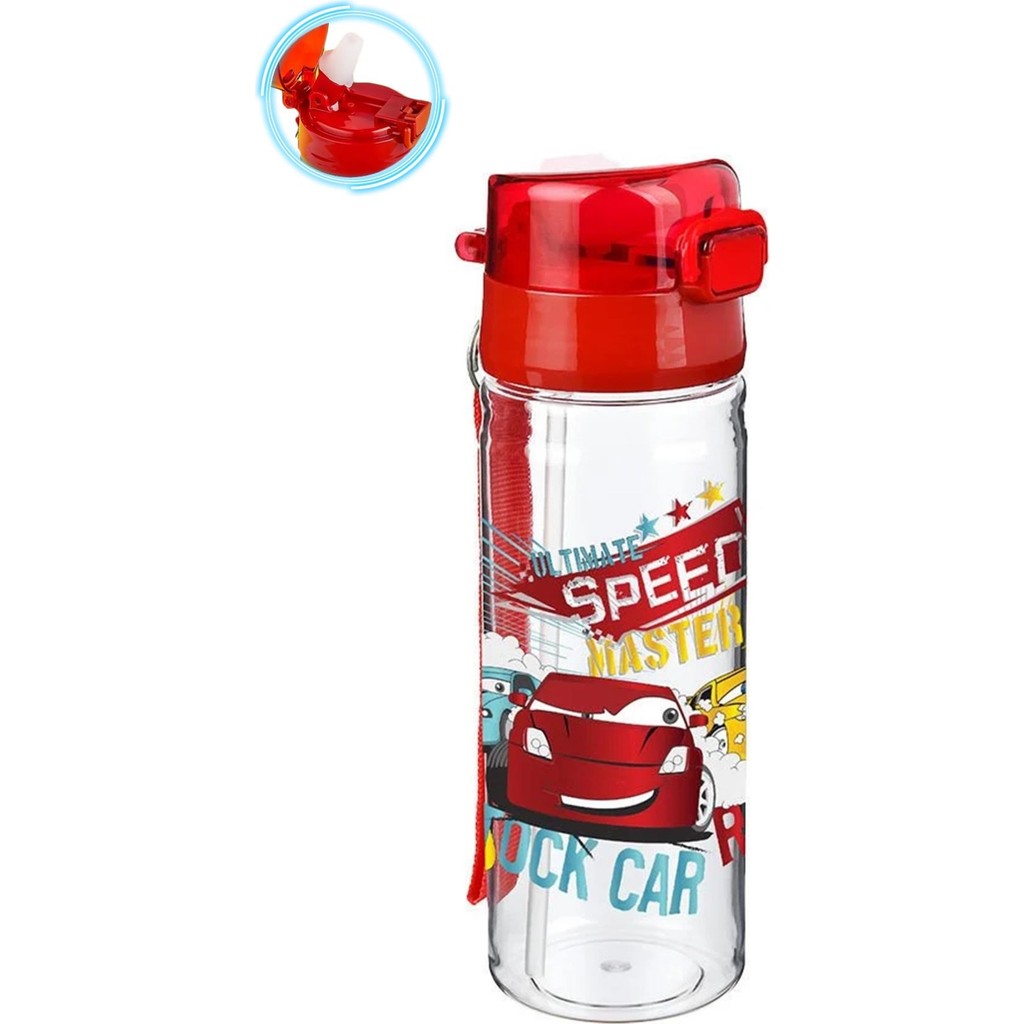 Masho Trend Speed Cars Suluk 500 ml - Çocuk Suluk, Matara, Pipetli Suluk, Askılı Suluk Arabalar Matara - Karışık-Çok Renkli Suluk Fiyatı