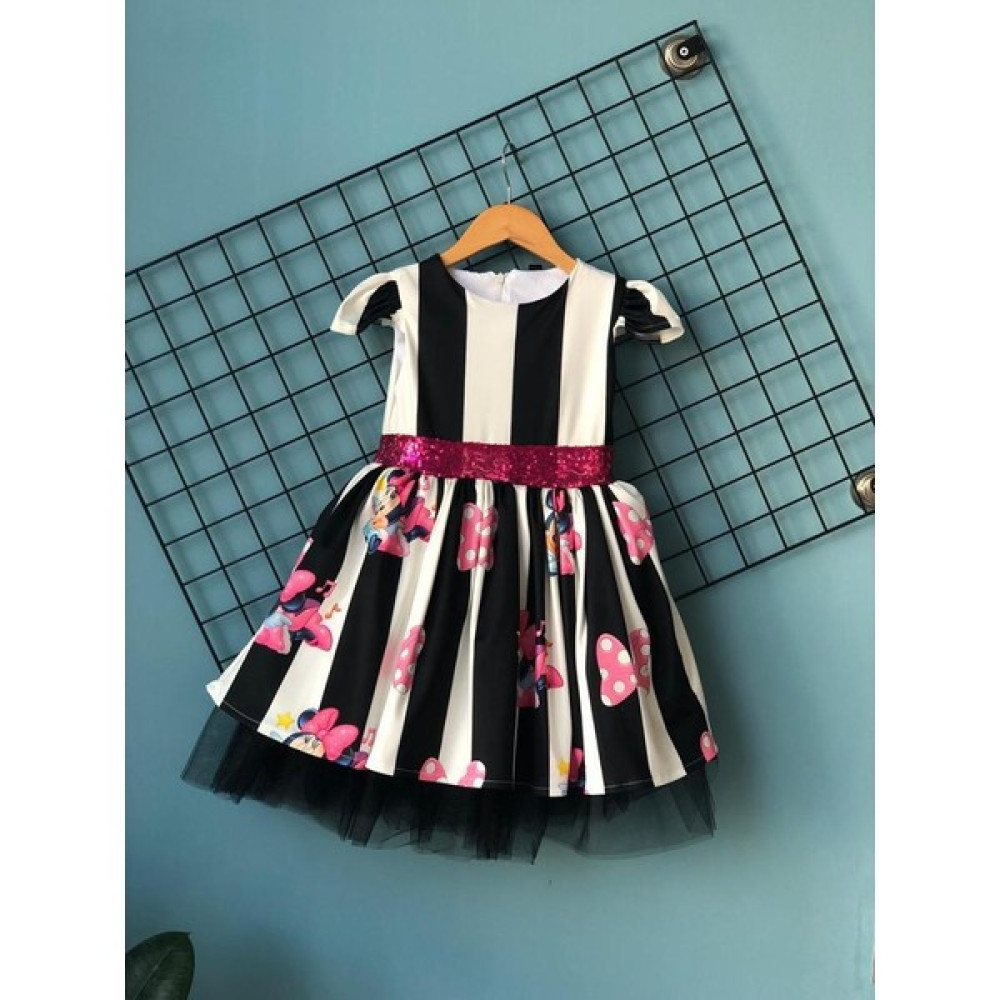 Masho Trend Tütülü Minnie Mouse Elbise - Minnie Mouse Abiye - Mini Fare Elbise -Kız Çocuk Elbise Kız Çocuk Abiye Elbise Fiyatı