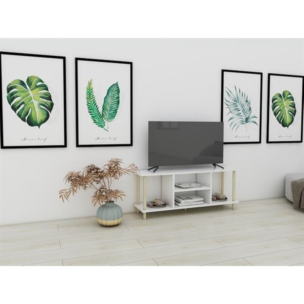 Masif Market Ahşap Beyaz Tv Ünitesi Tv Ünitesi / Sehpası Fiyatı