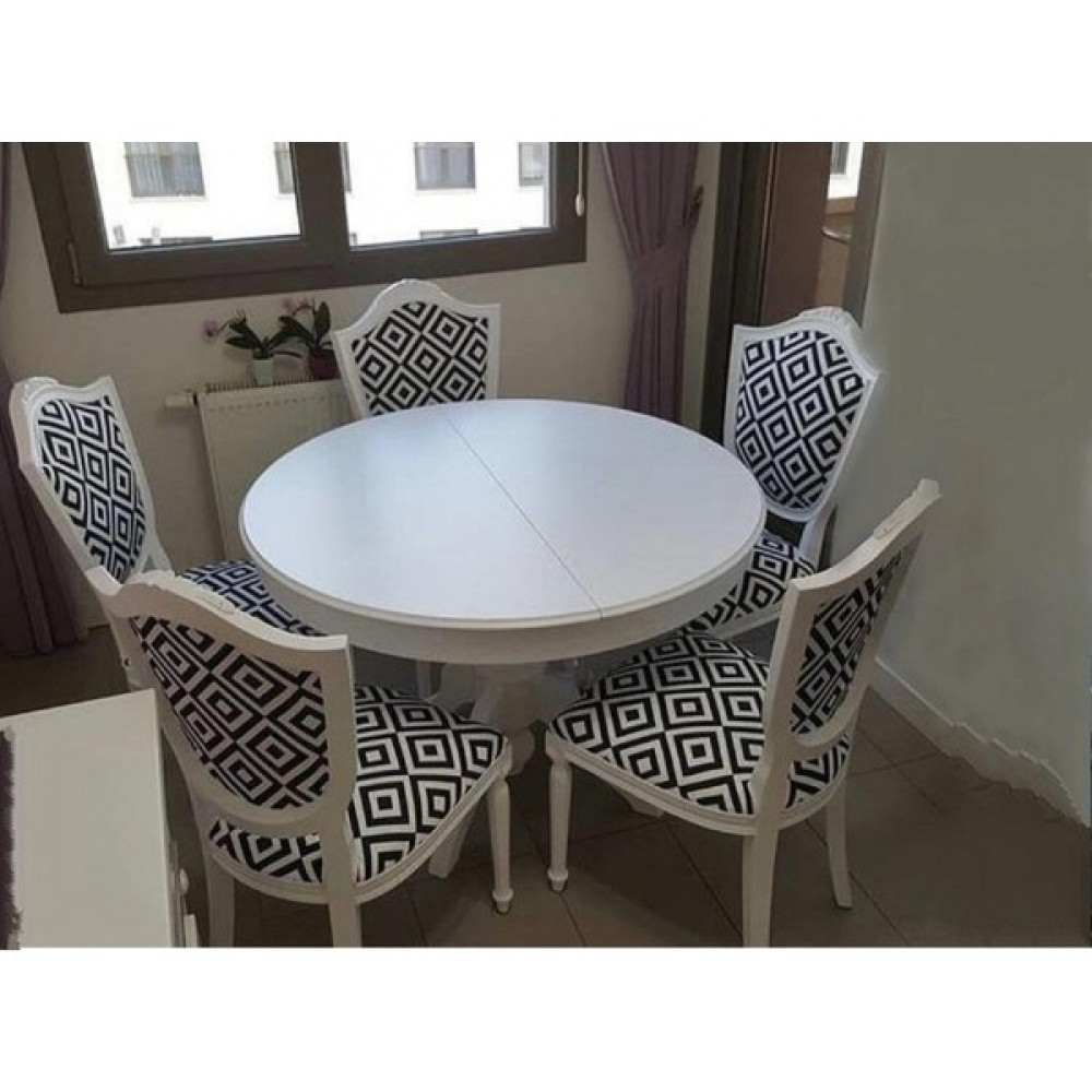 Masifart 100 cm Yuvarlak Baba Ayak Masa + 5 Li Sandalye Takımı Yemek & Mutfak Masası Fiyatı