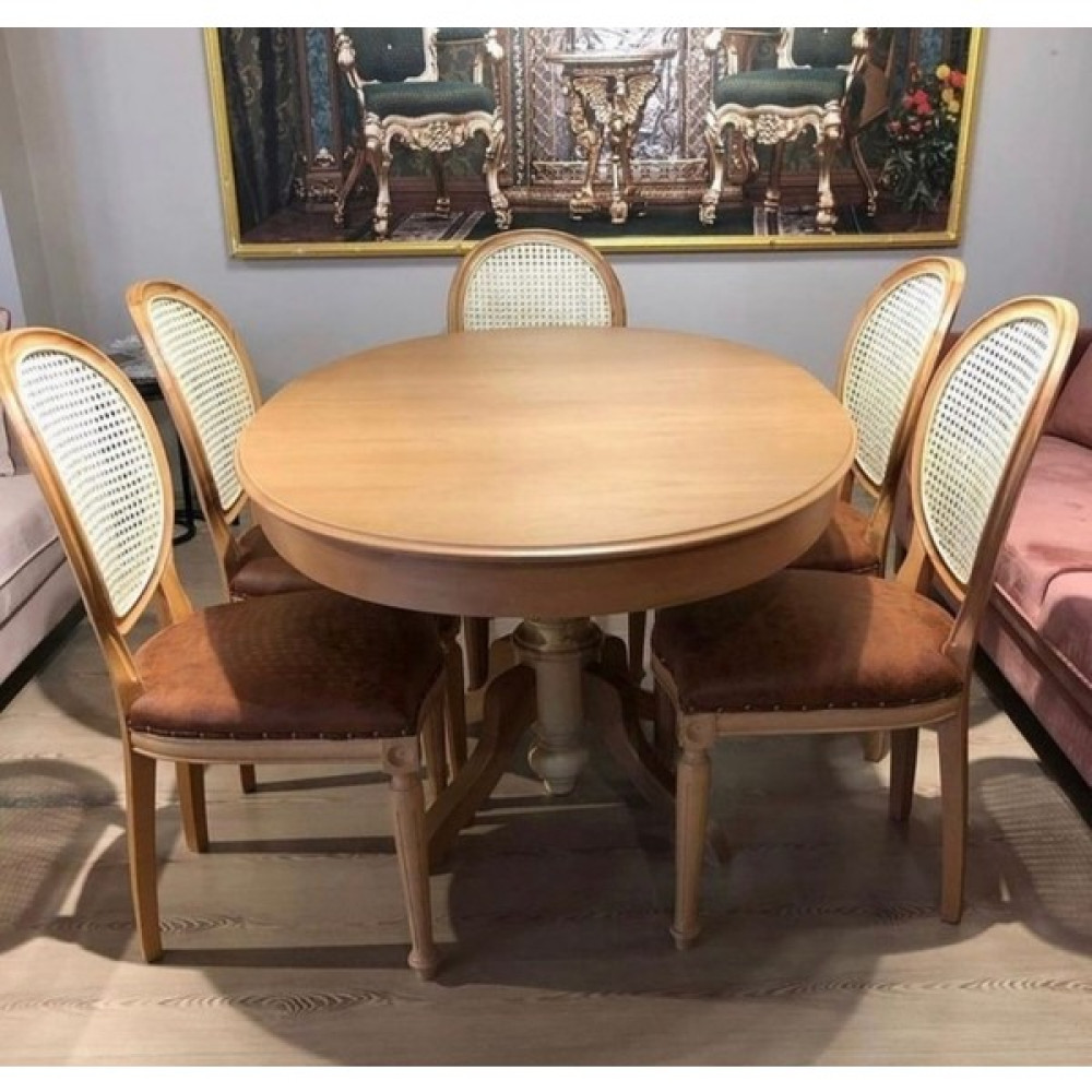 Masifart 150 cm Oval Baba Ayak Masa + 5 Li Sandalye Takımı Yemek & Mutfak Masası Fiyatı