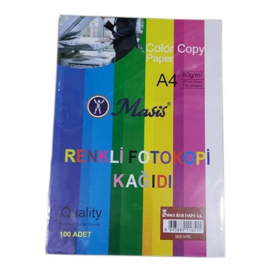 Masis Renkli 80 gr 100'lük Paket Fotokopi Kağıdı