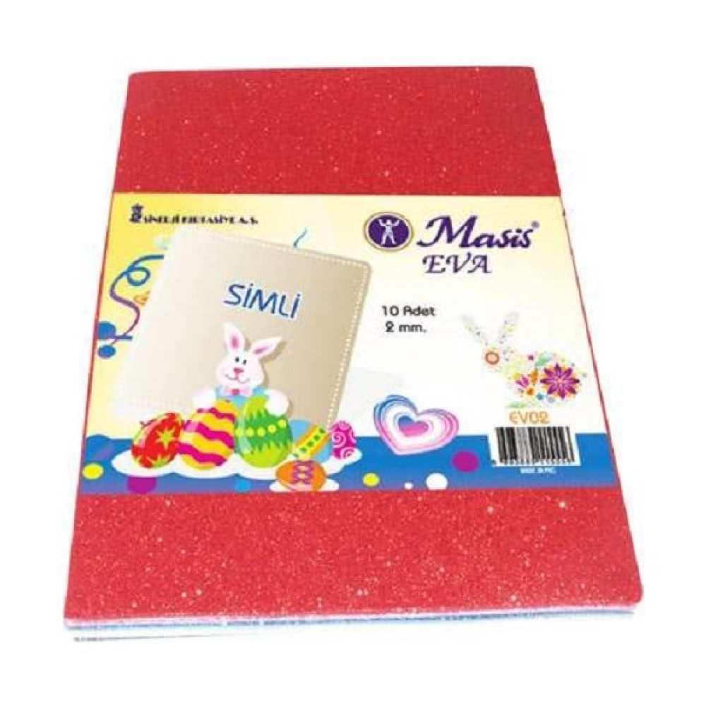 Masis Simli Yapışkanlı Eva 2 Mm 50X70 Cm (1 Paket 10 Adet) Elişi Kağıdı Fiyatı