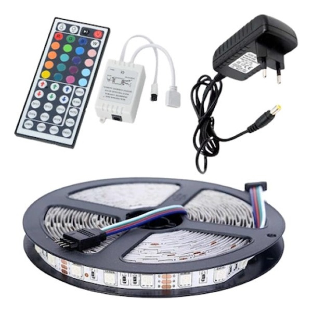 Masiva 5 Metre Rgb Şerit LED 44 Tuşlu Kumanda 3 Çipli 5050 Smd - 5 m Led Aydınlatmalar Fiyatı