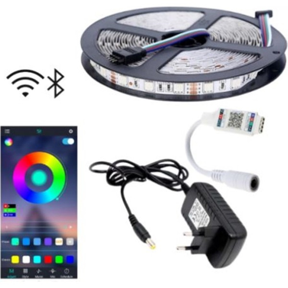 Masiva Bluetooth Özellikli Rgb Şerit LED - 10 Metre 5050 Smd Iç Mekan 3 Çip Sese ve Müziğe Duyarlı Led Aydınlatmalar Fiyatı