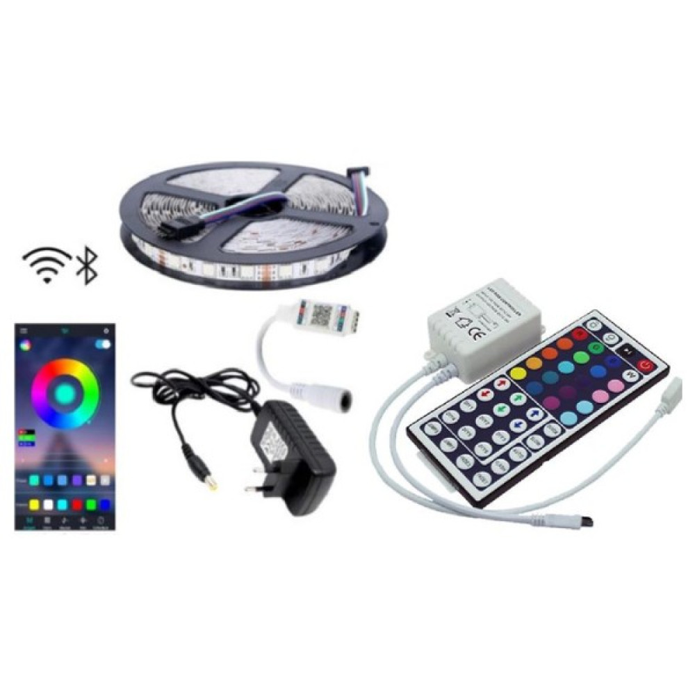 Masiva Bluetooth Özellikli Rgb Şerit LED - 5 Metre 5050 Smd Iç Mekan 3 Çip Hediyeli *** - 5 m Led Aydınlatmalar Fiyatı