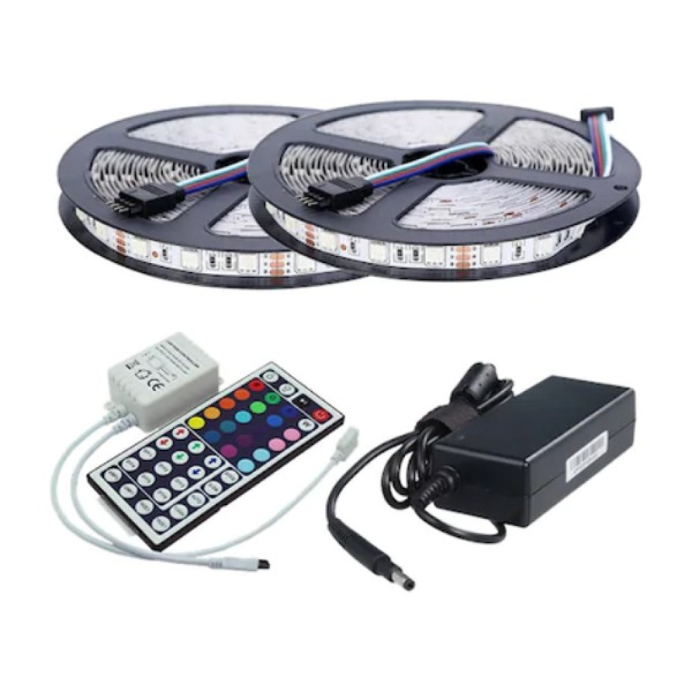 Masiva Şerit LED Rgb 10 Metre 44 Tuşlu Kumandalı 20 Renk Iç Mekan Tak Çalıştır Double Led Aydınlatmalar Fiyatı