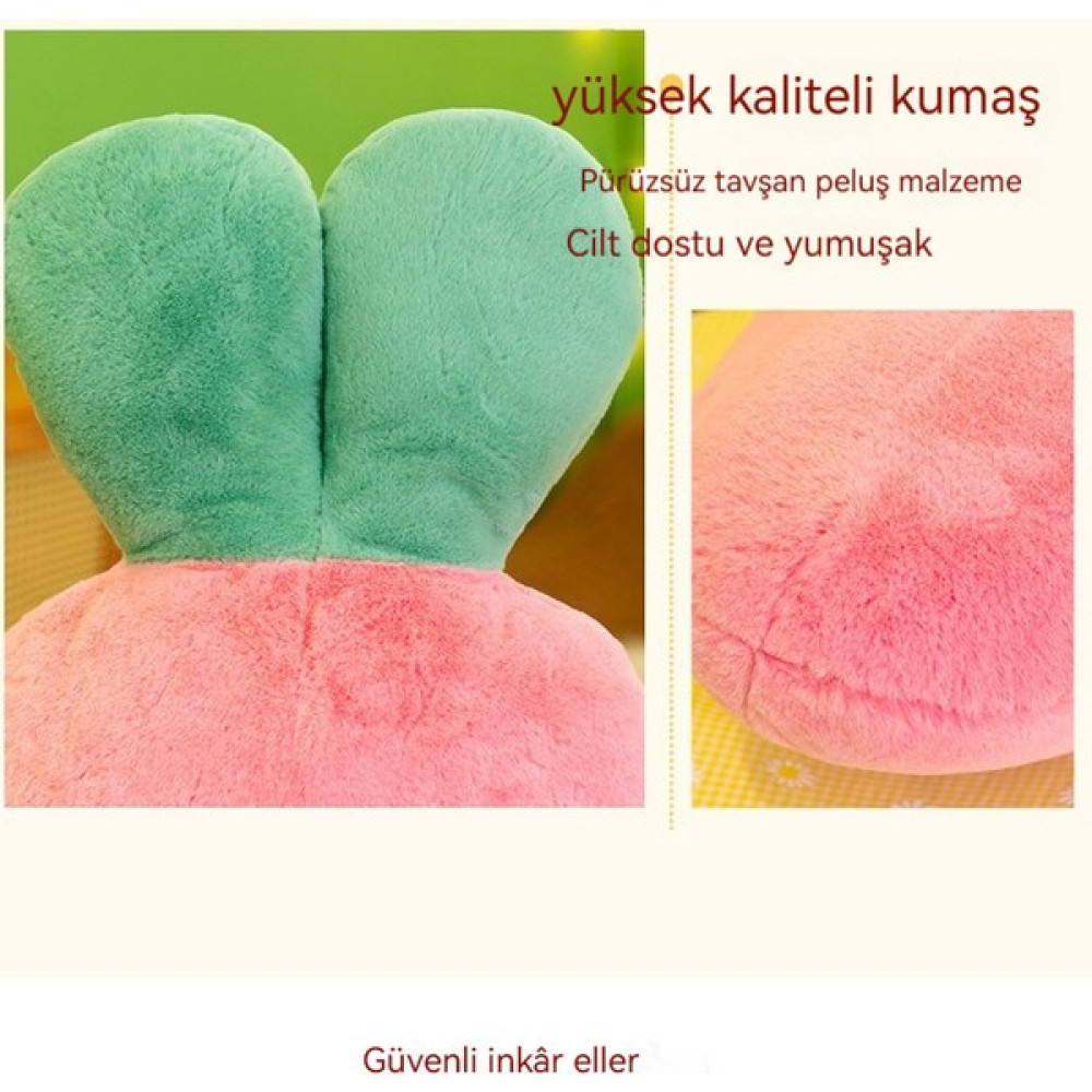 Maskot 50CM Tavşan Kılı Havuç Yastık Peluş Oyuncak (Yurt Dışından) - Pembe Oto Boyaları Fiyatı