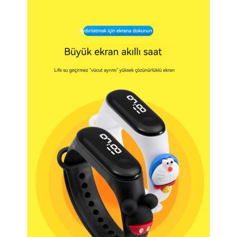 Maskot Çizgi Film Bebeği Shopfocus Çocuk Dijital Su Geçirmez Saat (Yurt Dışından) - Sarı Kol Saatleri Fiyatı