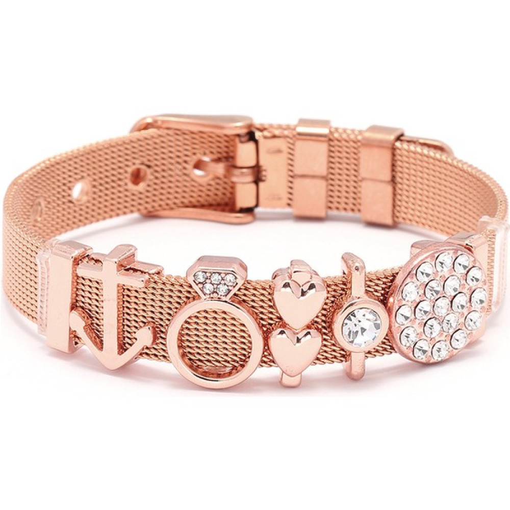 Masoffy 018 Moda Paslanmaz Çelik Hasır Bilezik Kadın Kızlar Için Orijinal Charm Marka Izle Kemer Bilezik Cz Melek Boncuk Bileklik Hediye (Yurt Dışı... Saat ve Bileklik Aksesuarı Fiyatı