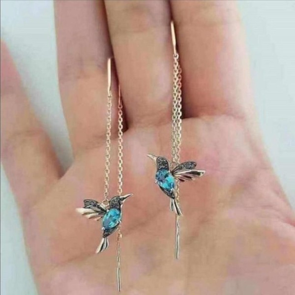 Masoffy AER100BLUE Popüler Sinek Kuşu Kolye Takı Kadın Aksesuarları Küpe Uzun Püsküller Moda Yeni Yüzler Ince Kuş Kulakları Takı (Yurt Dışından) Bijuteri Küpe Fiyatı