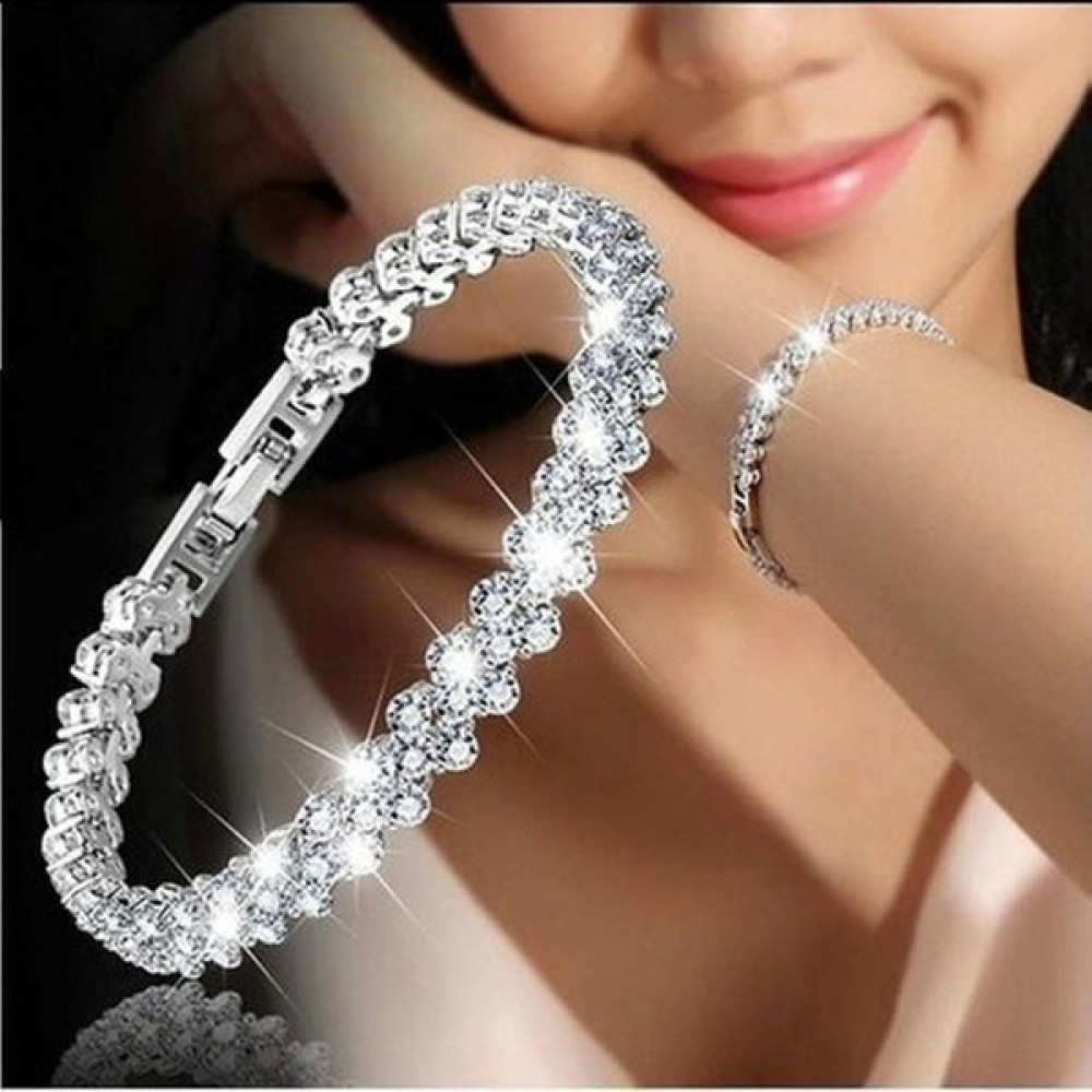 Masoffy Gümüş 21 cm Lüks Aşk Örgülü Yaprak Bilezik Charm Kristal Düğün Bilezikler Kadınlar Için Yıldönümü Sevgililer Günü Hediyeleri Estetik Takı (... Saat ve Bileklik Aksesuarı Fiyatı