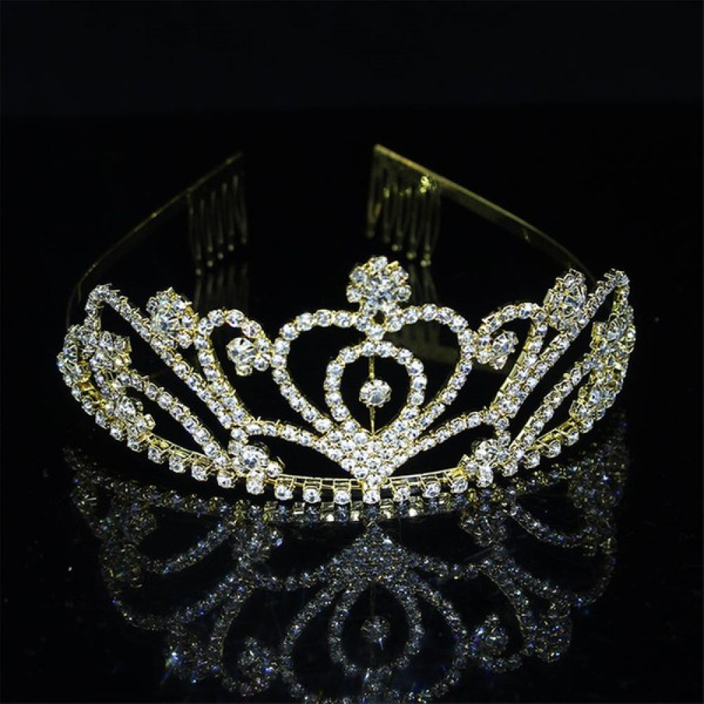 Masoffy HG0070 Düğün Gelin Prenses Avusturyalı Kristal Tiara Taç Peçe Saç Aksesuarı Kızlar Için Çocuk Tiara Taç Saç Takı (Yurt Dışından) Toka, Taç & Saç Bandı Fiyatı