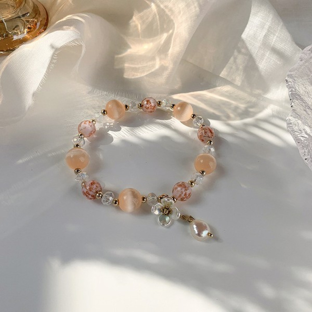 Masoffy J Turuncu Pembe Kore Yeni El Yapımı Boncuklu Renkli Kristal Çiçek Yıldız Charms Bilezikler Kadınlar Için Moda Takı Doğum Günü Hediyeleri (Y... Saat ve Bileklik Aksesuarı Fiyatı