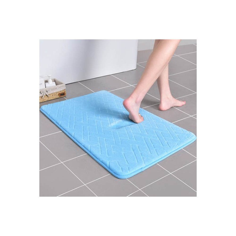 Masoffy Mavi Hafızalı Köpük 50X80CM Sevimli Karikatür Banyo Emici Ped Halı Oval Diatom Çamur Su Emici Banyo Paspası Çabuk Kuruyan Kaymaz Tuvalet Pa... Klozet Takımı Fiyatı
