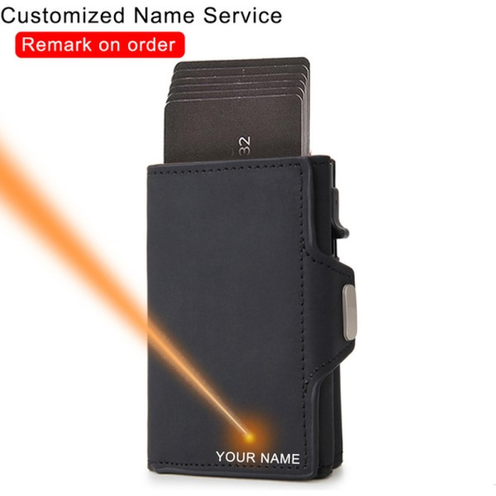 Masoffy NAME-CH0727-SIYAH Özelleştirilmiş Rfid Karbon Elyaf Kartlık Erkek Cüzdan Madeni Para Cebi Kımlık Banka Kredi Kartı Sahibi Kılıfı Alüminyum ... Erkek Cüzdan Fiyatı