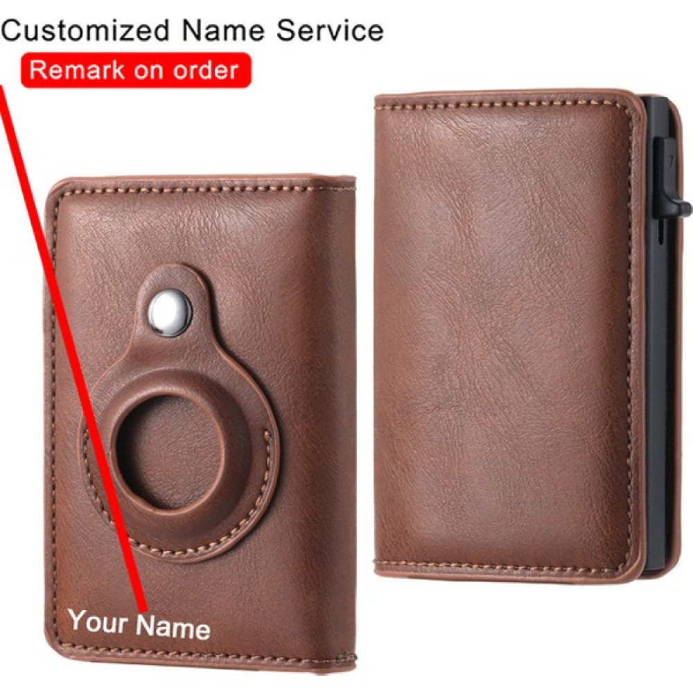 Masoffy NAME-FY2116-KAHVERENGI Özelleştirilmiş Ad Apple Airtags Cüzdan Erkek Kadın Deri Cüzdan Kımlık Kredi Kartı Tutacağı Rfid Airtags Hırsızlık Ö... Erkek Cüzdan Fiyatı