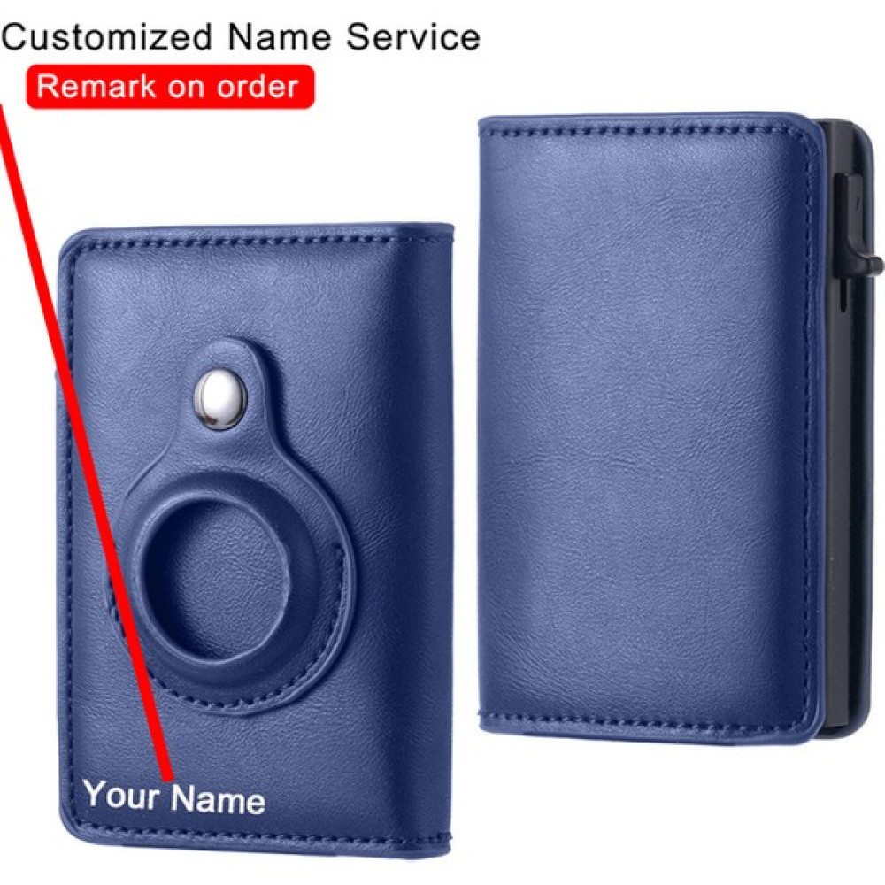 Masoffy NAME-FY2116-MAVI Özelleştirilmiş Ad Apple Airtags Cüzdan Erkek Kadın Deri Cüzdan Kımlık Kredi Kartı Tutacağı Rfid Airtags Hırsızlık Önleyic... Erkek Cüzdan Fiyatı